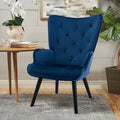 Navy Velvet Tufted Armchair X6943