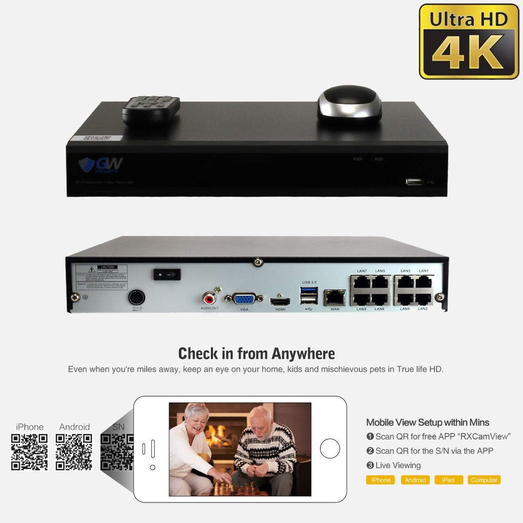 8 Channel 4K Security Camera System with 4 Bullet Cameras K6707