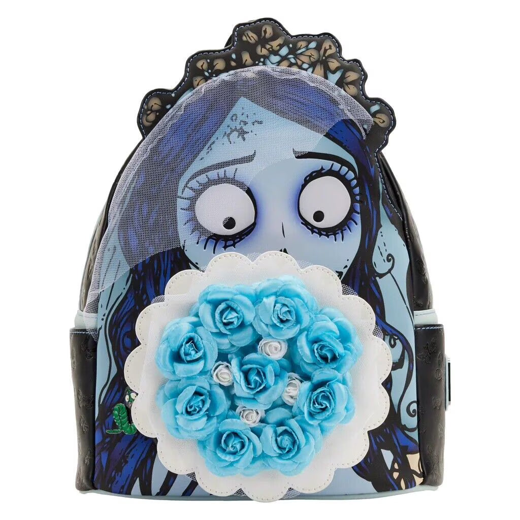Blue Flower Bouquet Mini Backpack Bag C95265