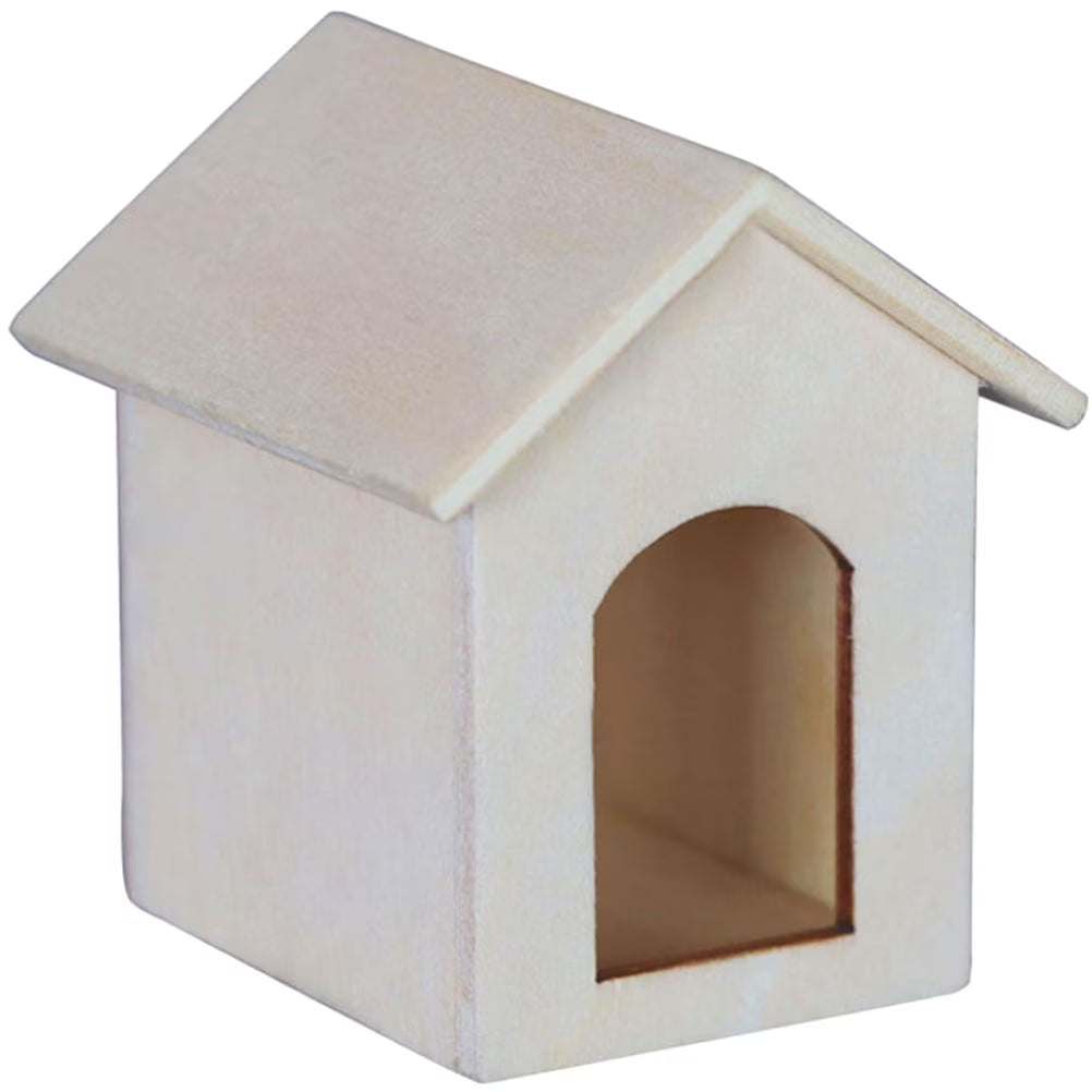 Miniature House Model Wood Ornament U7206