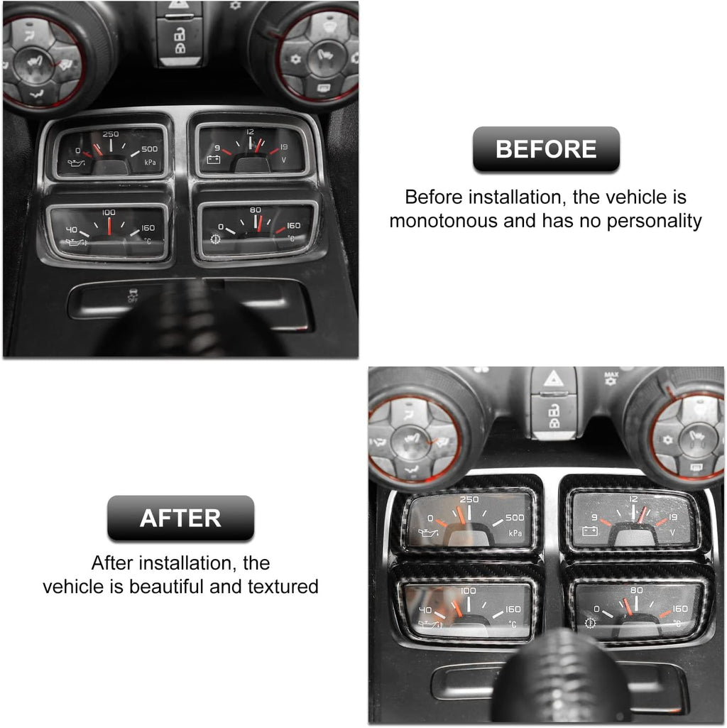 Center Console Dashboard Trim Cover for Chevrolet Camaro 2010-2015, 4PCS Carbon Fiber Grain Y91194