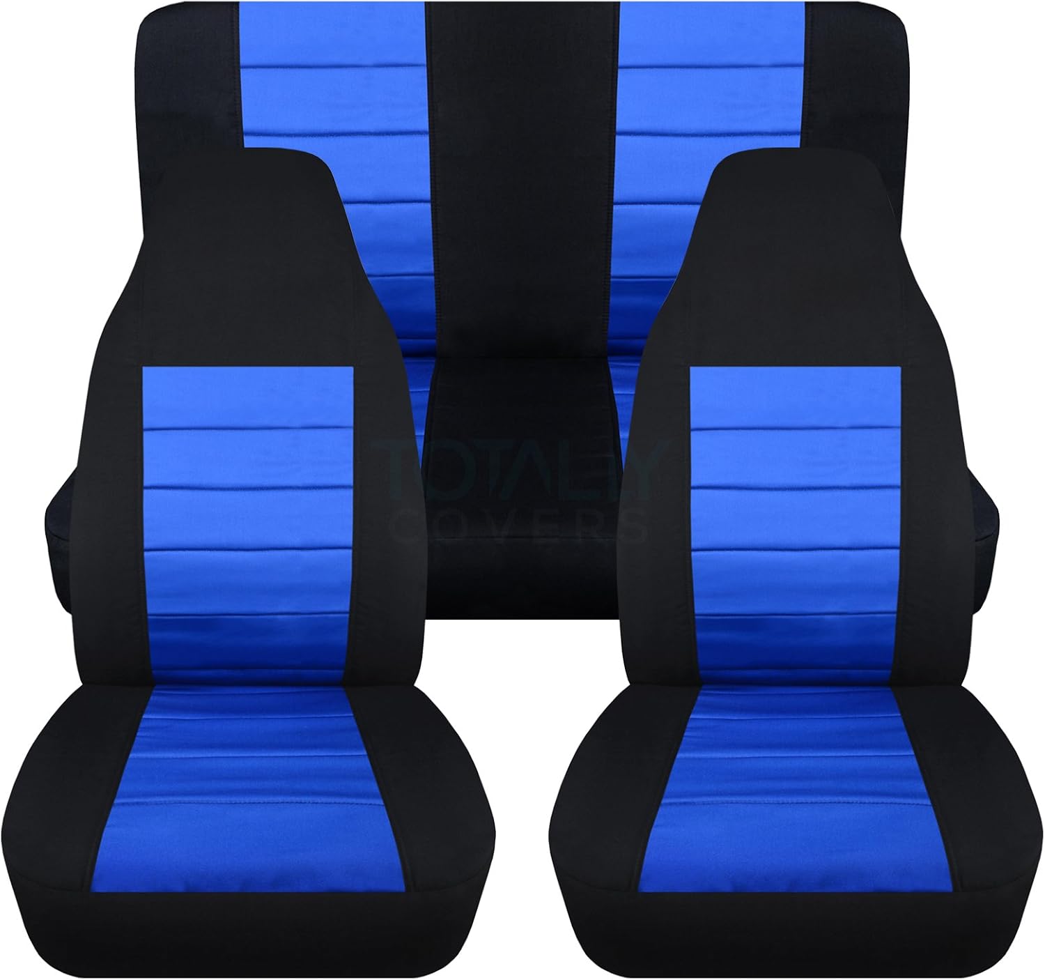 Black & Purple Full Set Front & Rear Seat Covers for 2-Door Jeep Wrangler TJ Q8442