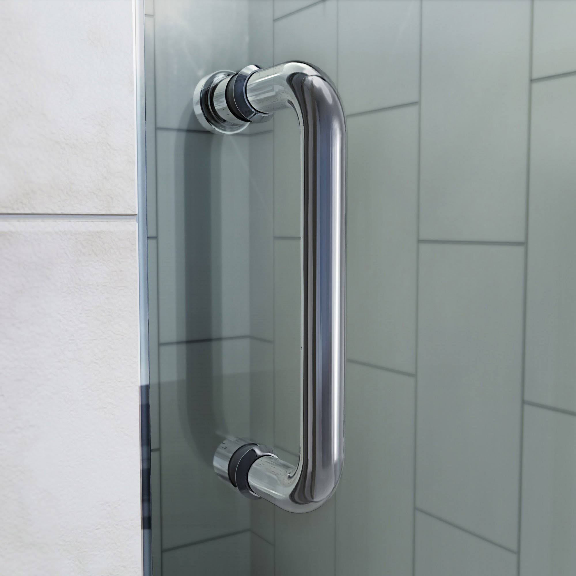 Semi-Frameless Pivot Shower Door in Chrome L6767