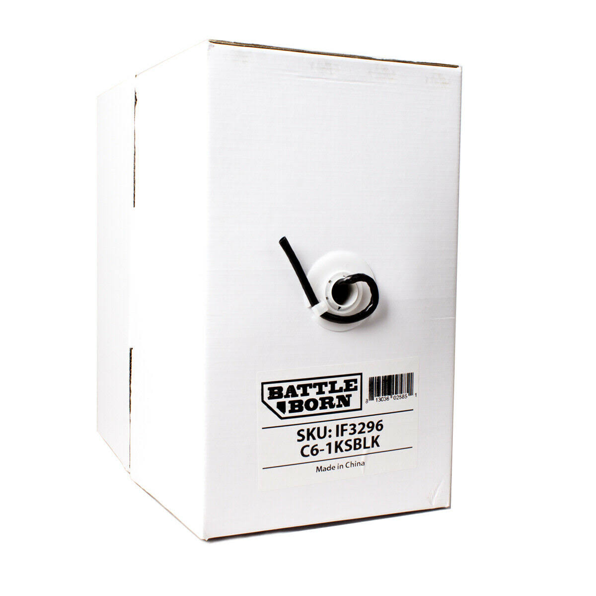 Black Cat6 500MHz CMR UTP Solid Bare Copper Ethernet Cable C7918
