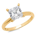 18K Yellow Gold Solitaire Engagement Ring size 3.5 O308