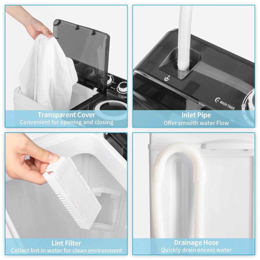 26Lbs Semi-automatic Twin Tub Washing Machine J490141