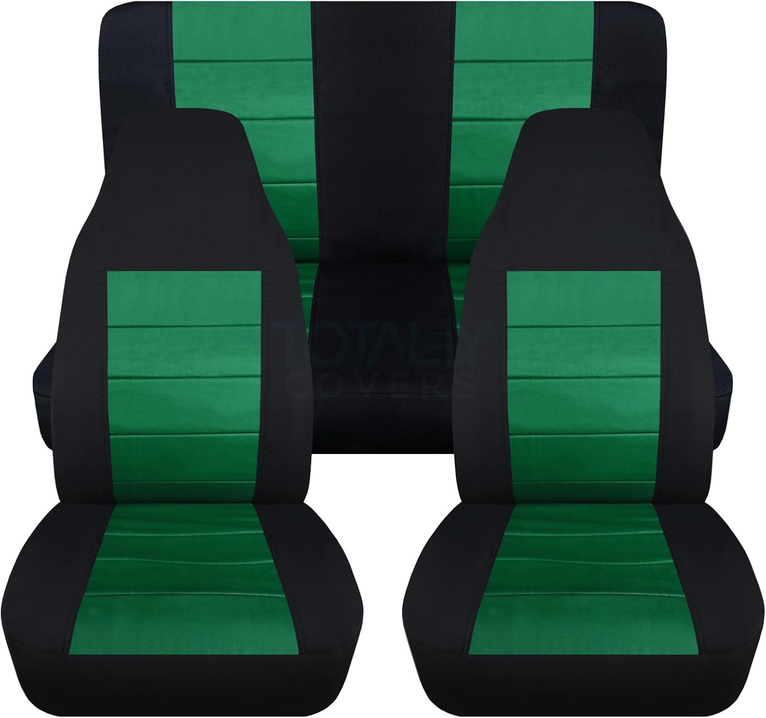 Black & Purple Full Set Front & Rear Seat Covers for 2-Door Jeep Wrangler TJ Q8442
