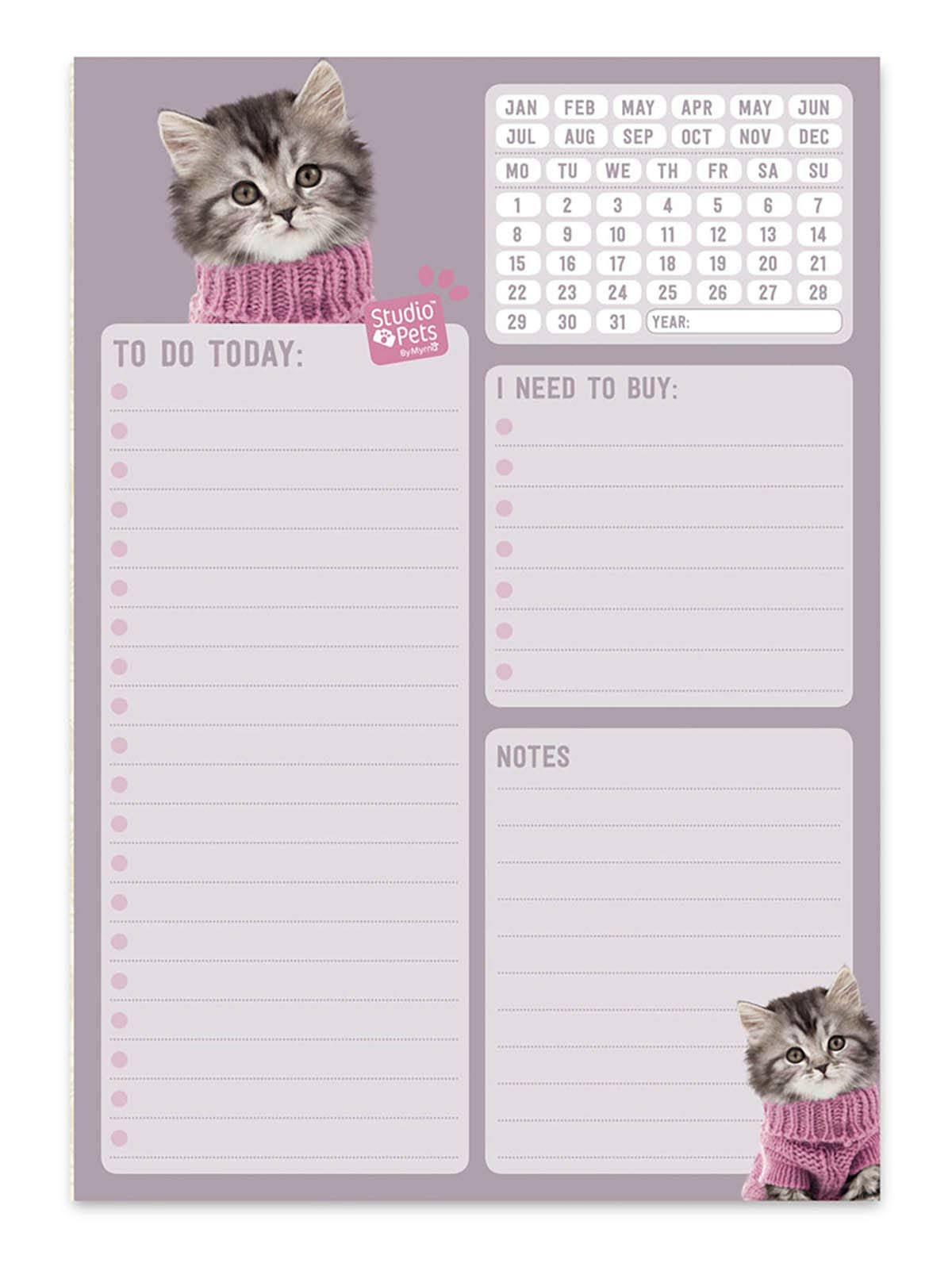 A5 Weekly Planner Desk Calendar, 54 Tear Off Pages U7396