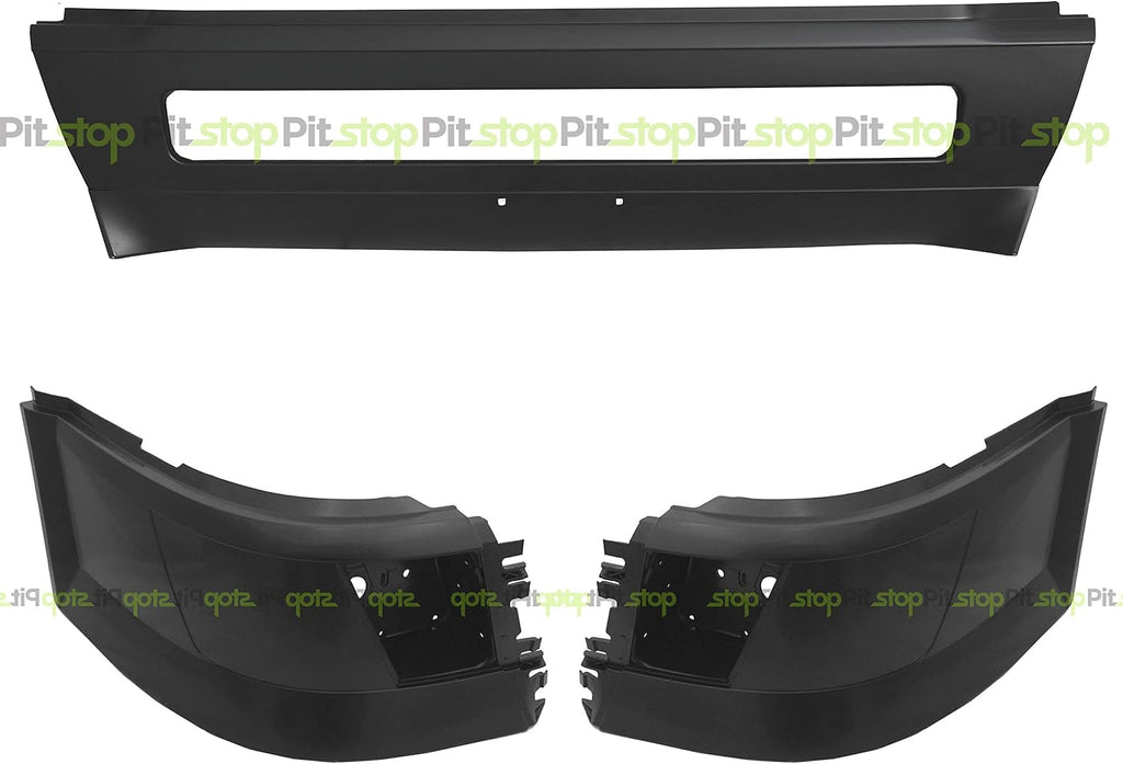 Bumper Set with Fog Light Cut-out Left Right Center N120