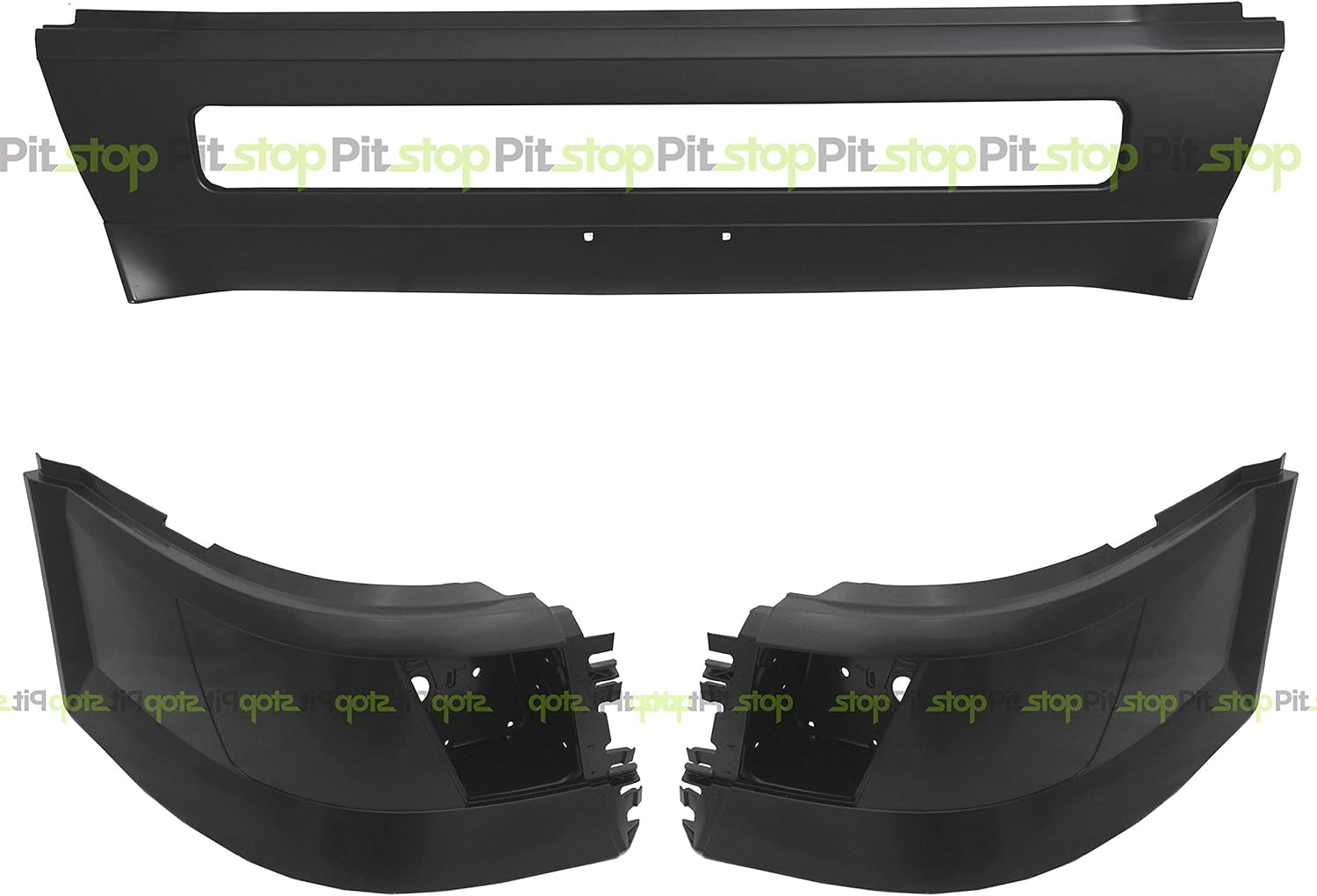 Bumper Set with Fog Light Cut-out Left Right Center N120