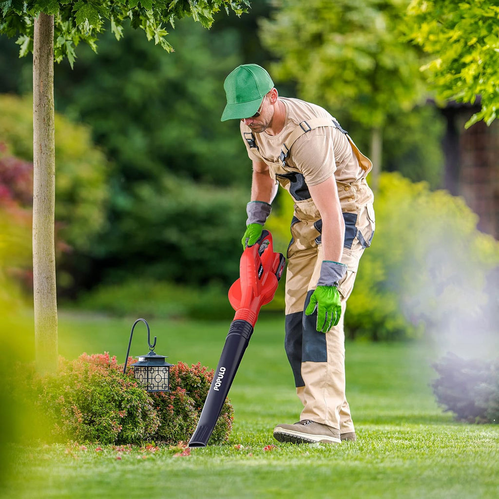 20V Cordless Leaf Blower with 2.0Ah Battery and Fast Charger W436