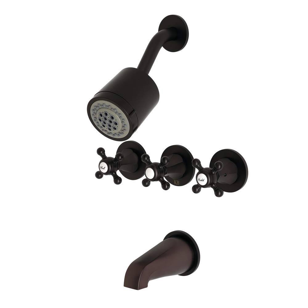 Three-Handle Tub & Shower Faucet Oil Rubbed Bronze X386