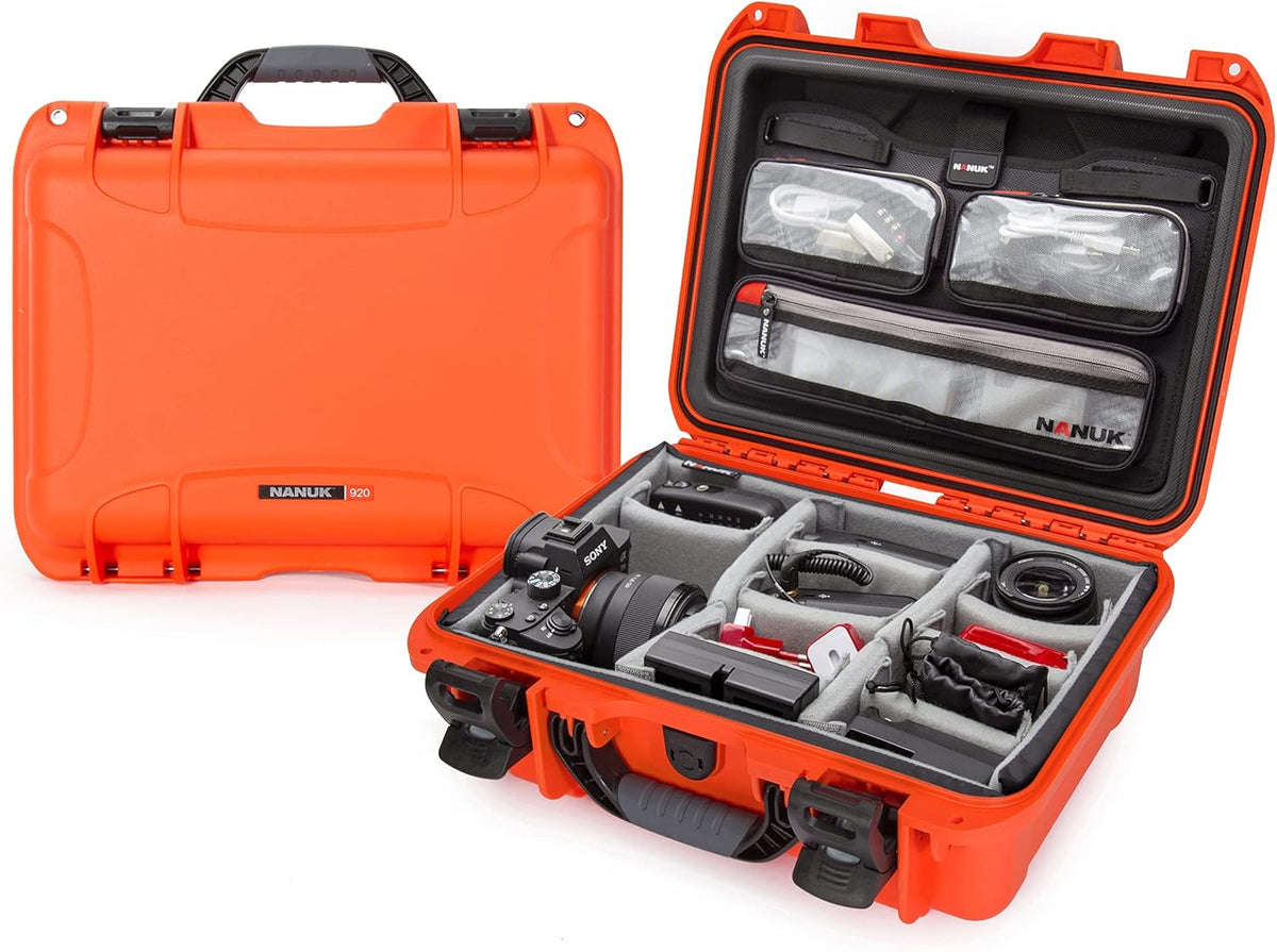 Red Waterproof Hard Case with Padded Dividers S223896