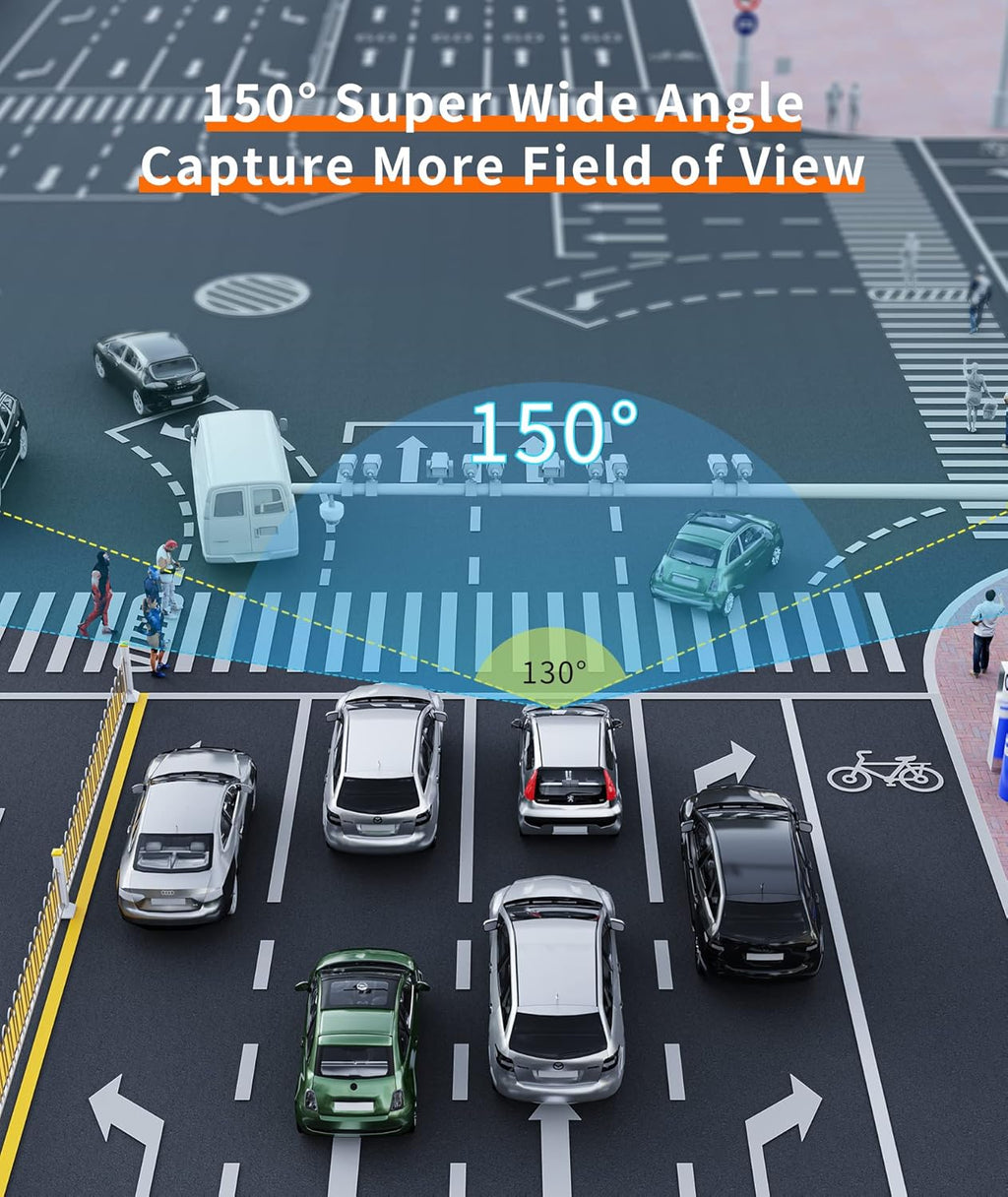Dash Cam Front 1080P Full HD Car Camera 2560x1440P with 32GB SD Card Pack of 2 D322