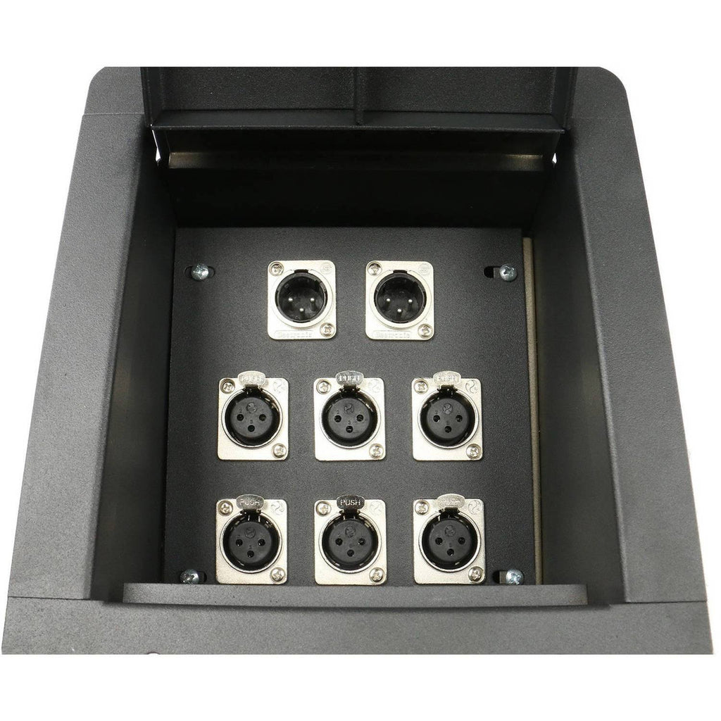 Recessed Floor Box with 6 XLRF and 2 XLR W72078