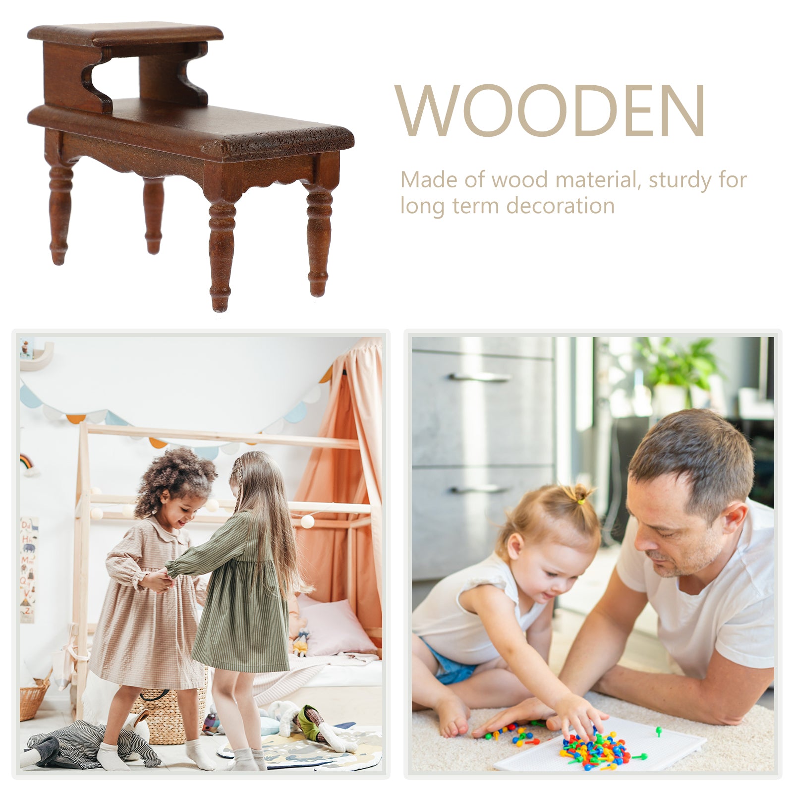 Walnut Dollhouse Table Miniature Furniture Z289552