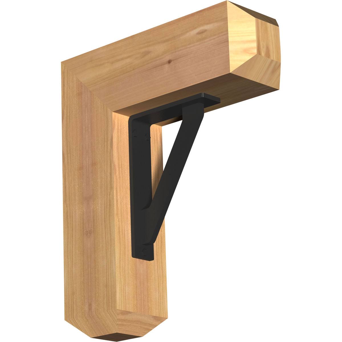 Traditional Craftsman Ironcrest Smooth Bracket, Western Red Cedar T5331