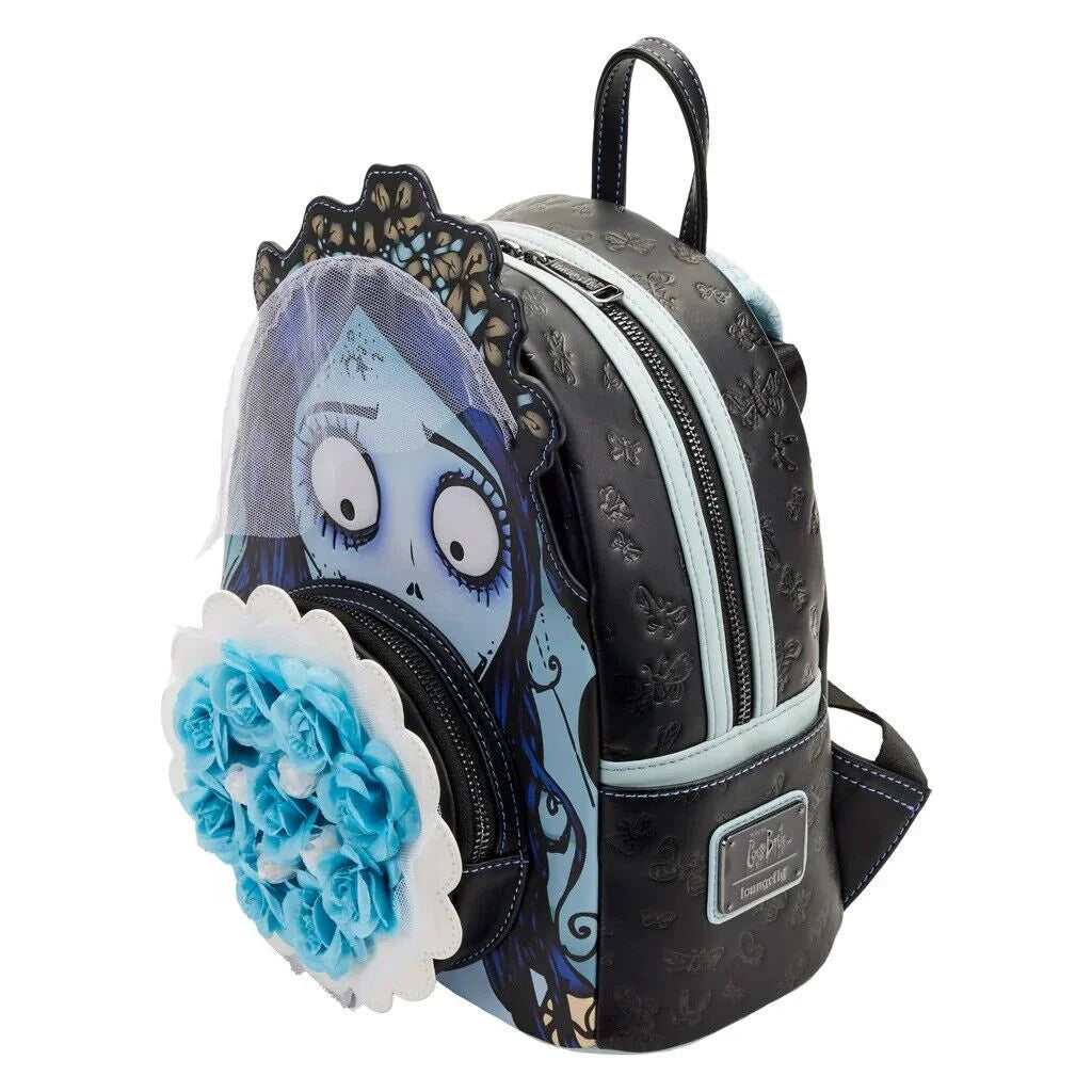 Blue Flower Bouquet Mini Backpack Bag C95265