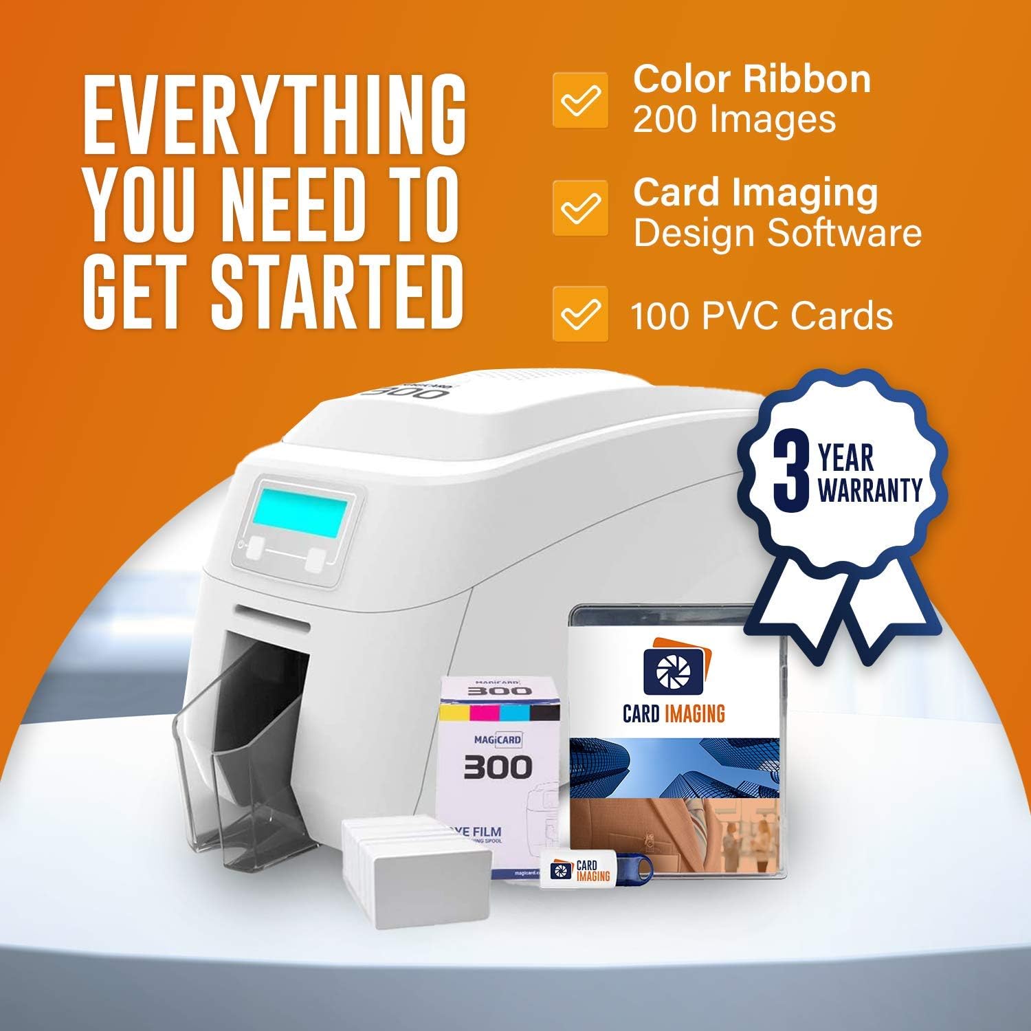 Dual Sided ID Card Printer Bundle B222668