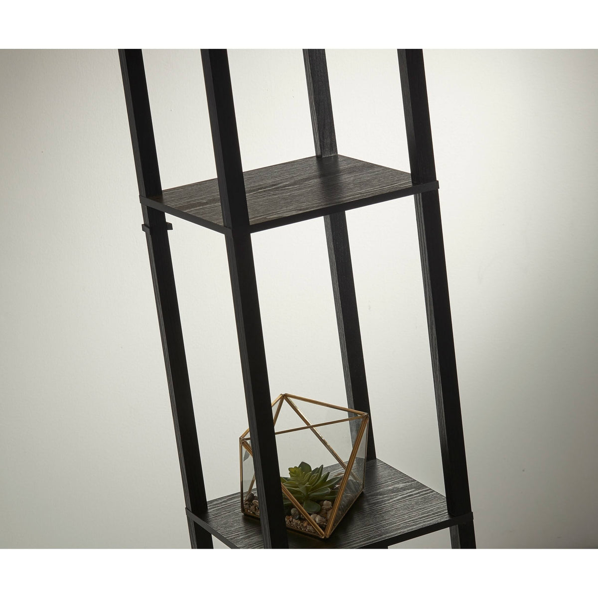 Black Wood Shelf Lamp X1328