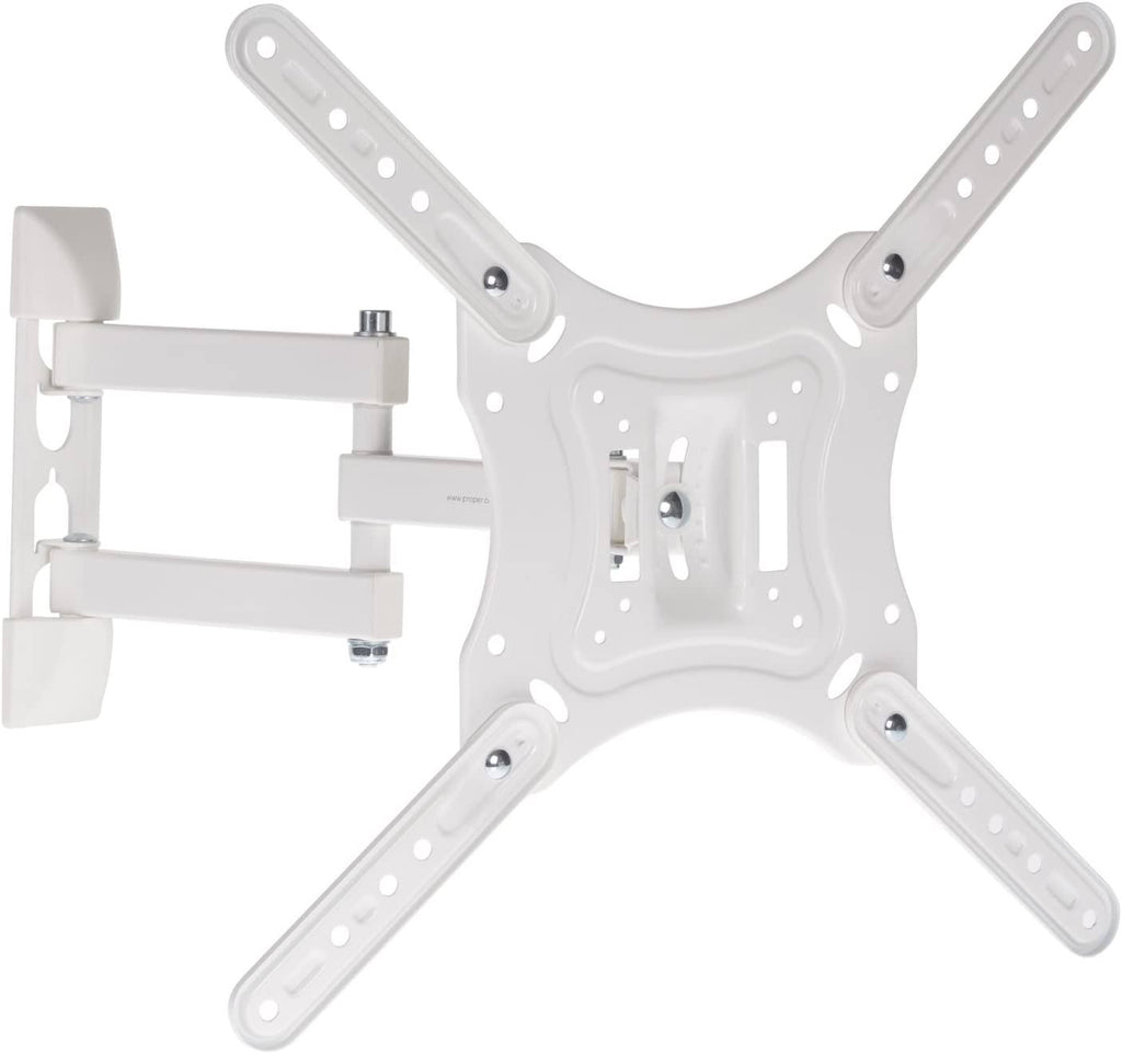 White Swing Arm Wall TV Bracket Q5081