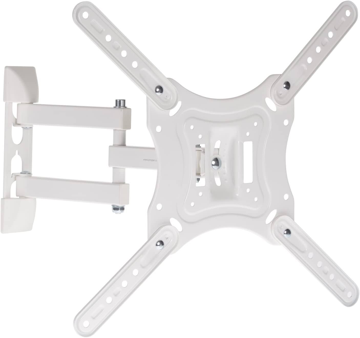White Swing Arm Wall TV Bracket Q5081