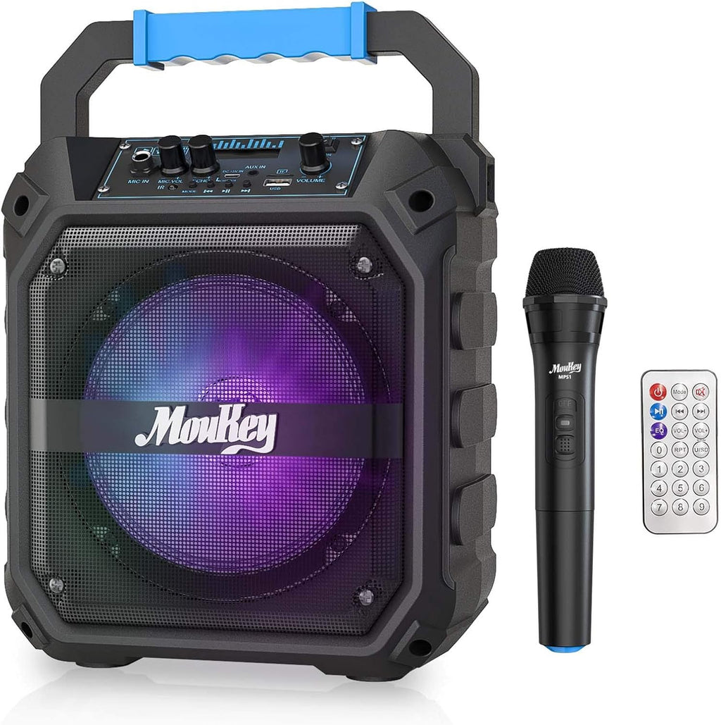 Karaoke Machine Speaker with Bluetooth Portable PA Stereo System W124