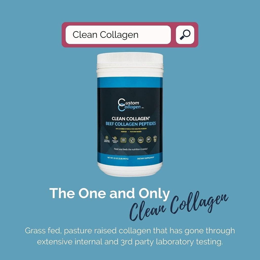 Collagen Peptides Powder 2lb (32oz) Jar, Unflavored, Grass Fed, Pack of 2 O49274