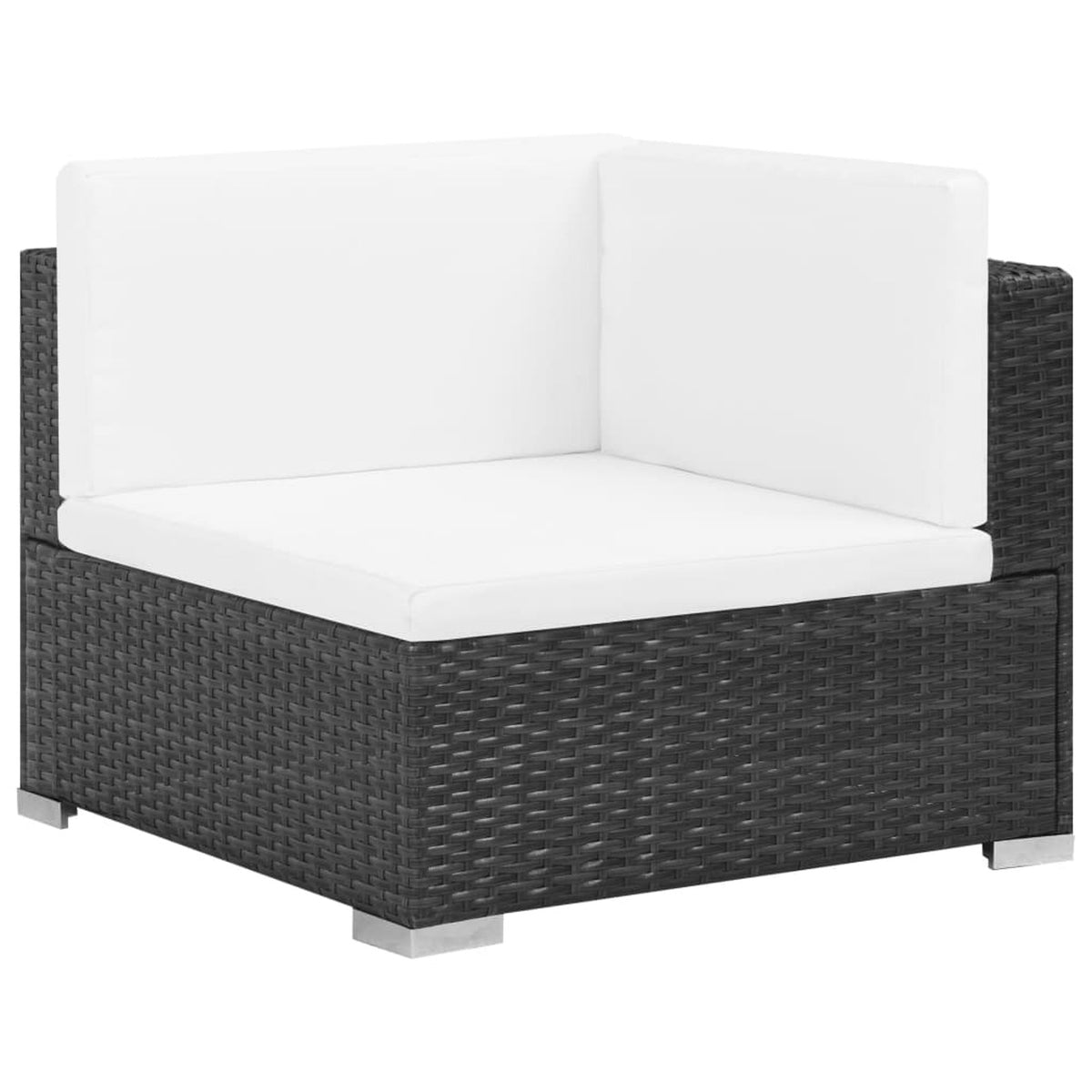 6 Piece Poly Rattan Outdoor Sectional Sofa Set with Coffee Table and Ottoman H114