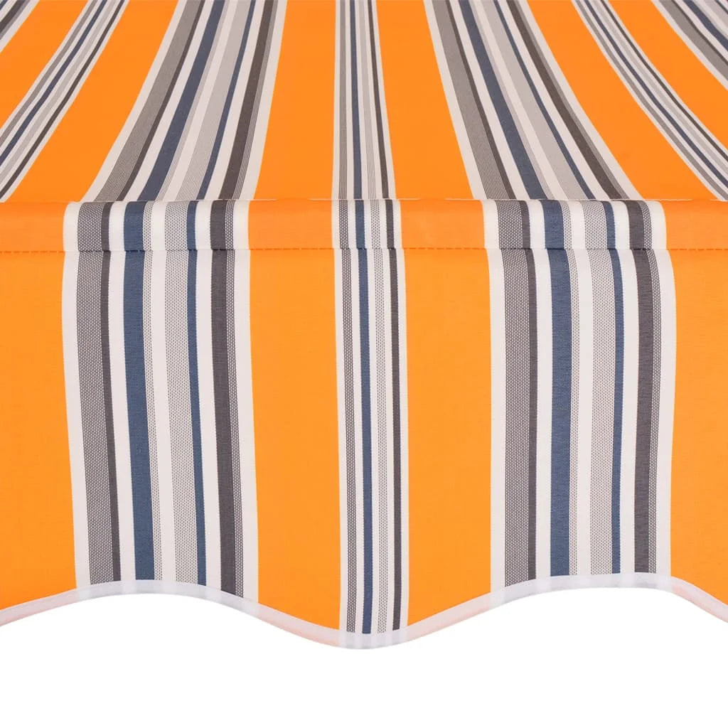 Yellow and Blue Stripes Manual Retractable Awning V51251
