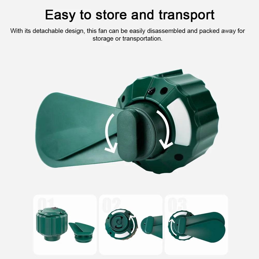USB Rechargeable Portable Tent Ceiling Fan with Remote Controller Y472