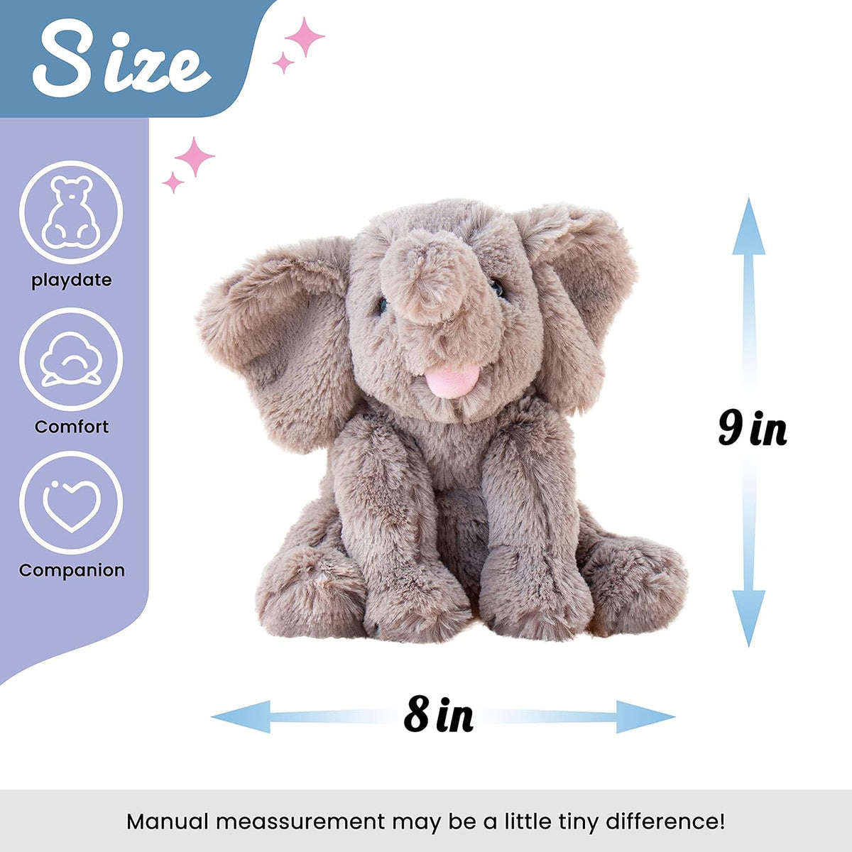 Gray 9'' Plush Stuffed Animal Toy Z96183