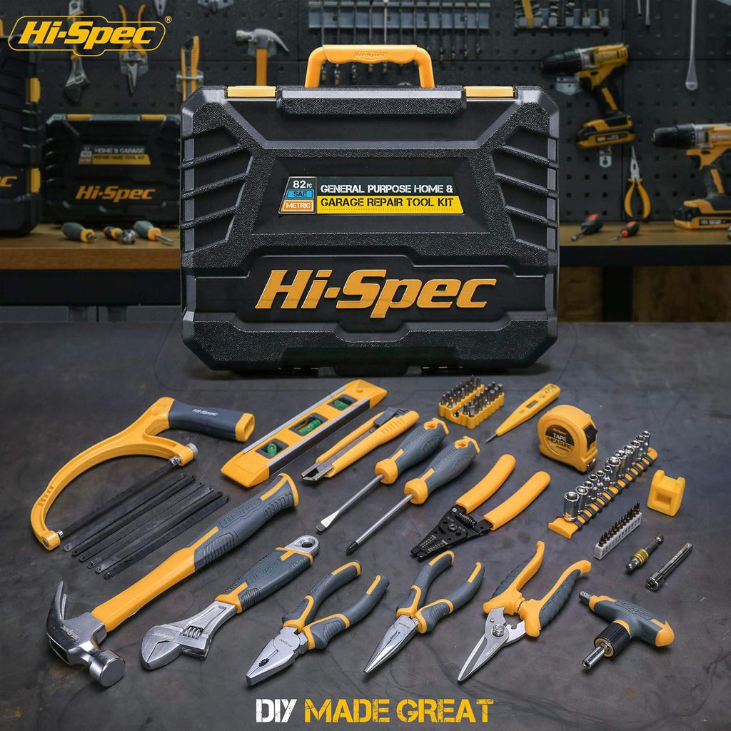 82 Piece Home & Garage Tool Kit Set with Storage Case B899