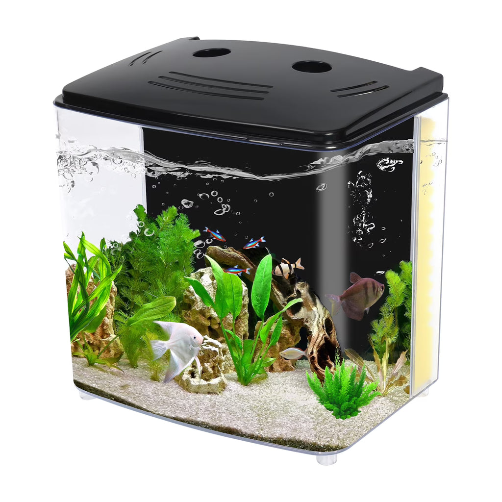 1.2 Gallon Betta Fish Tank Starter Kit with LED Light and Water Filter Pump V98369