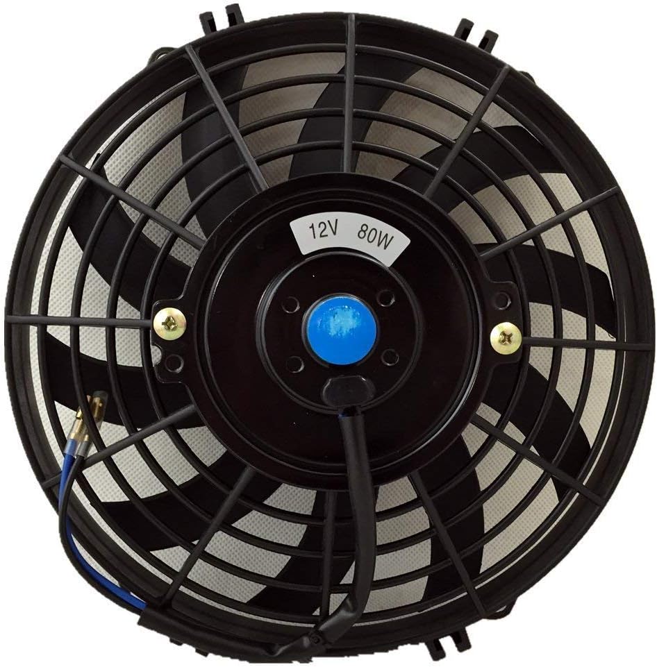 12V Slim Electric Cooling Radiator Fan with Fan Mounting Kit 9" 2-Pack I394436