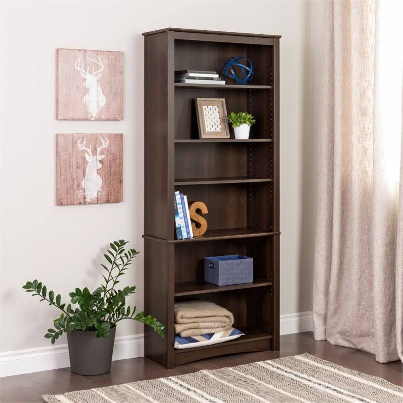 6 Shelf Bookcase in Espresso X48009