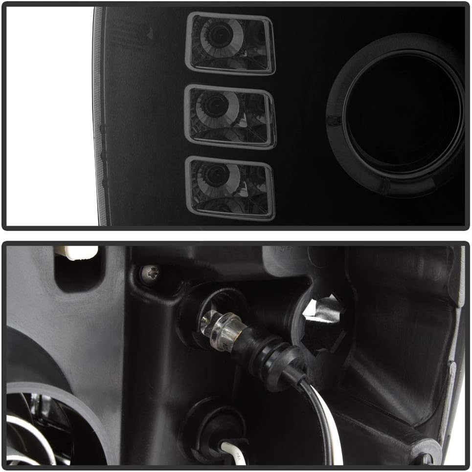Black Smoked LED Projector Headlights for Pickup Truck B499674