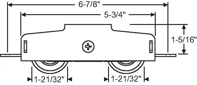 Tandem SS Roller HSG Assy 1.66in Nylon Precision Bearings W8141