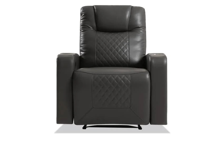 Black Manual Recliner with Memory Foam F23842