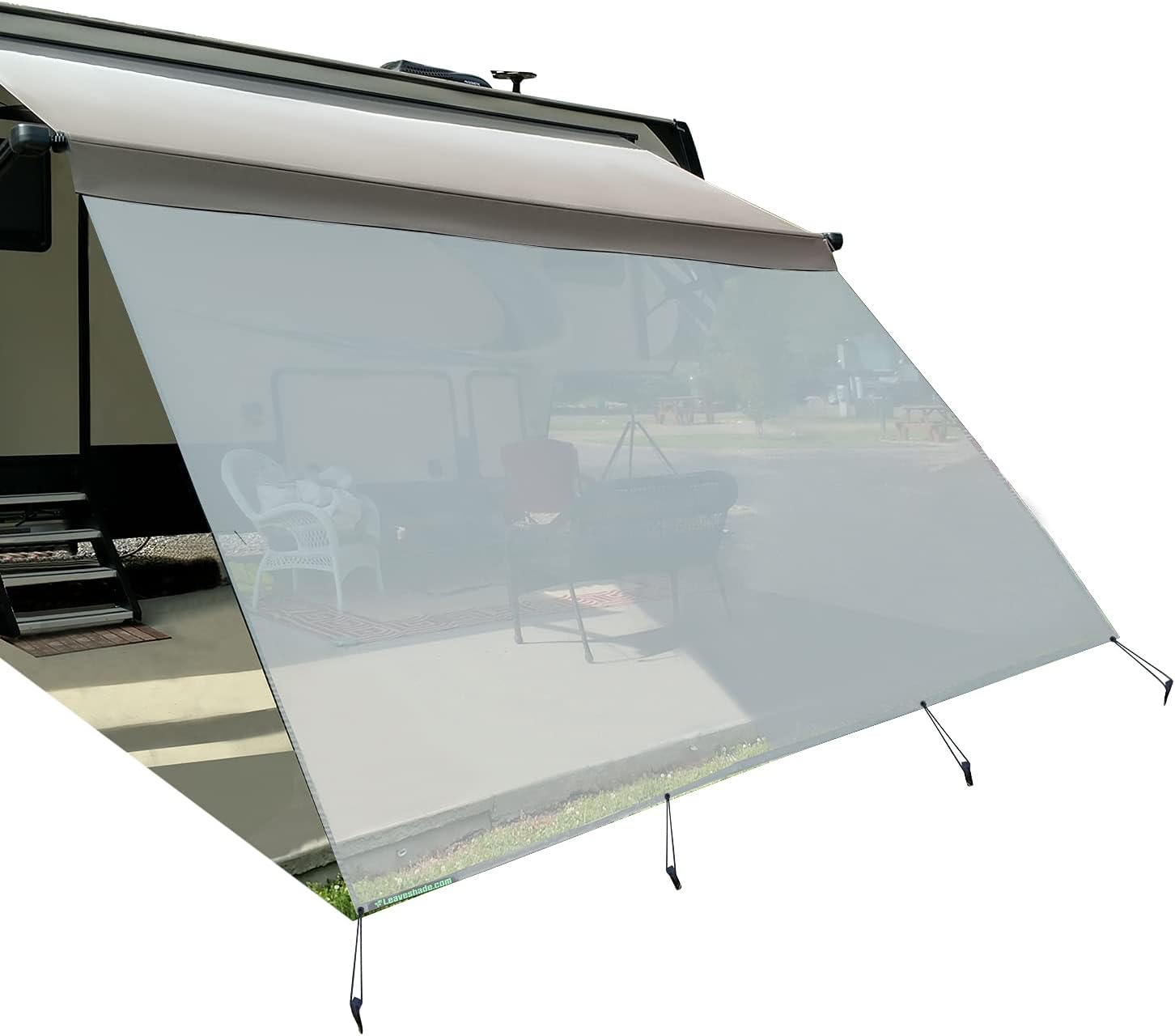 Navy Blue Mesh RV Awning Sunshade Screen Z511