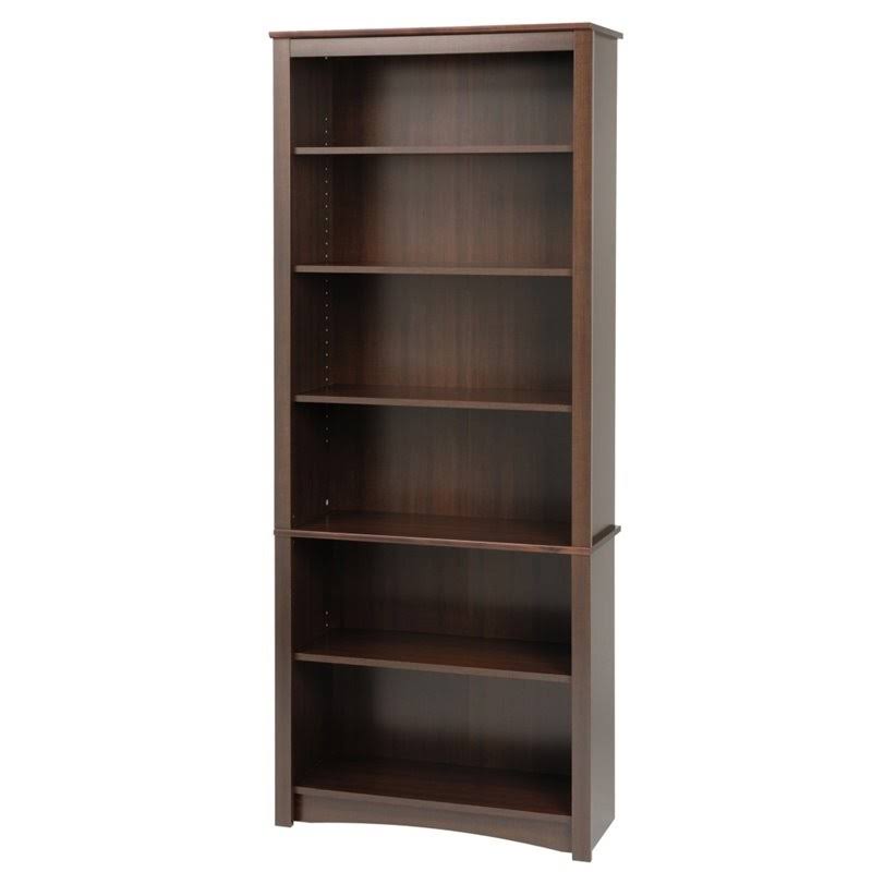 6 Shelf Bookcase in Espresso X48009