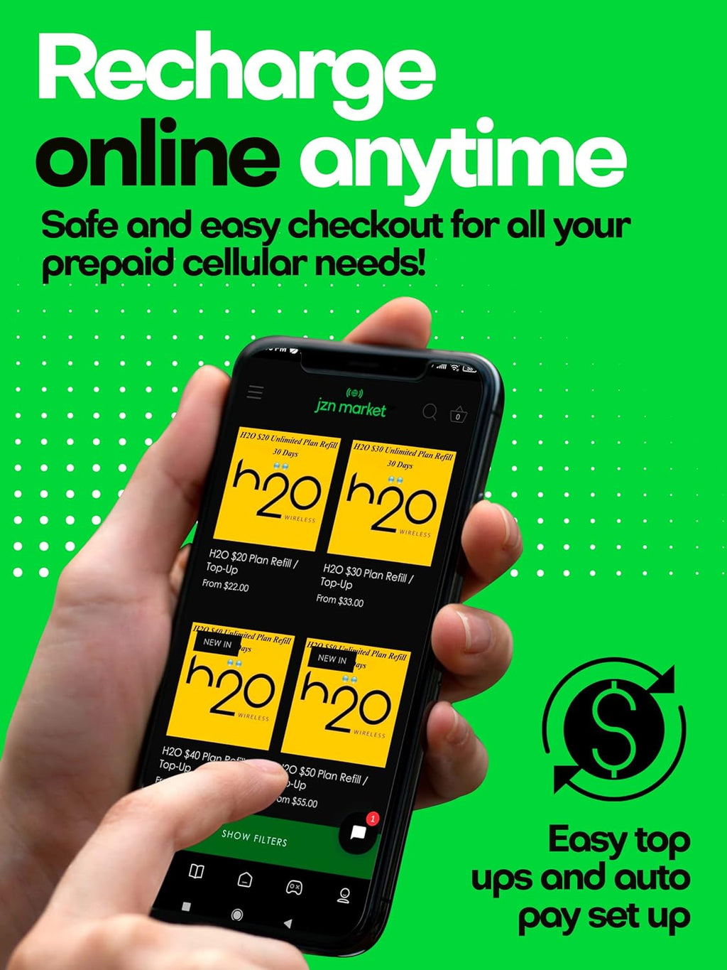 H2O Wireless SIM Card $30 Plan Preloaded Triple-Cut SIM with Unlimited Data and 6GB High-Speed 4G LTE/5G Data Coverage (120-Day Plan) H443