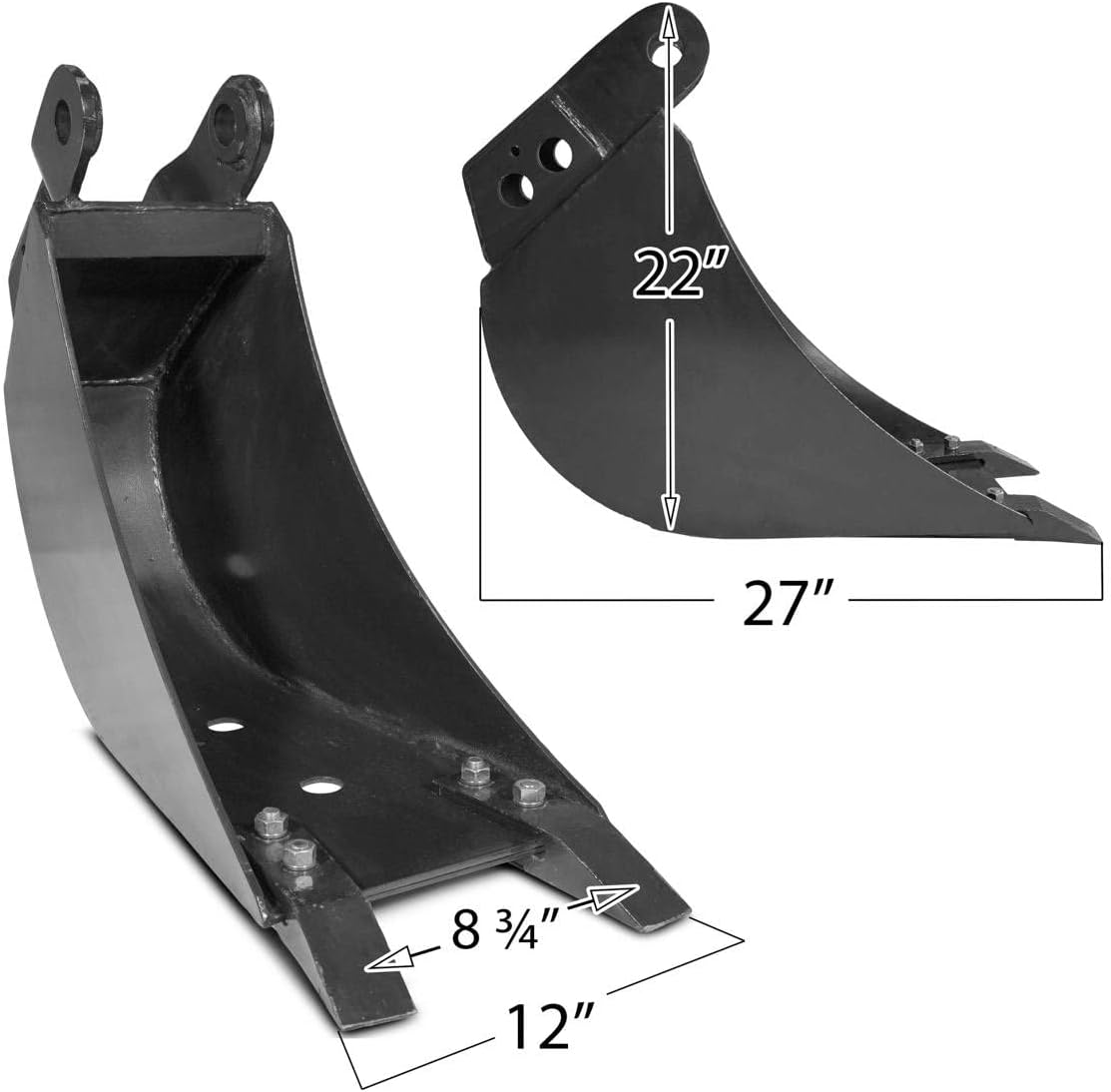 12" 2 Bolt-On Forged Carbon Steel Backhoe Bucket B57855