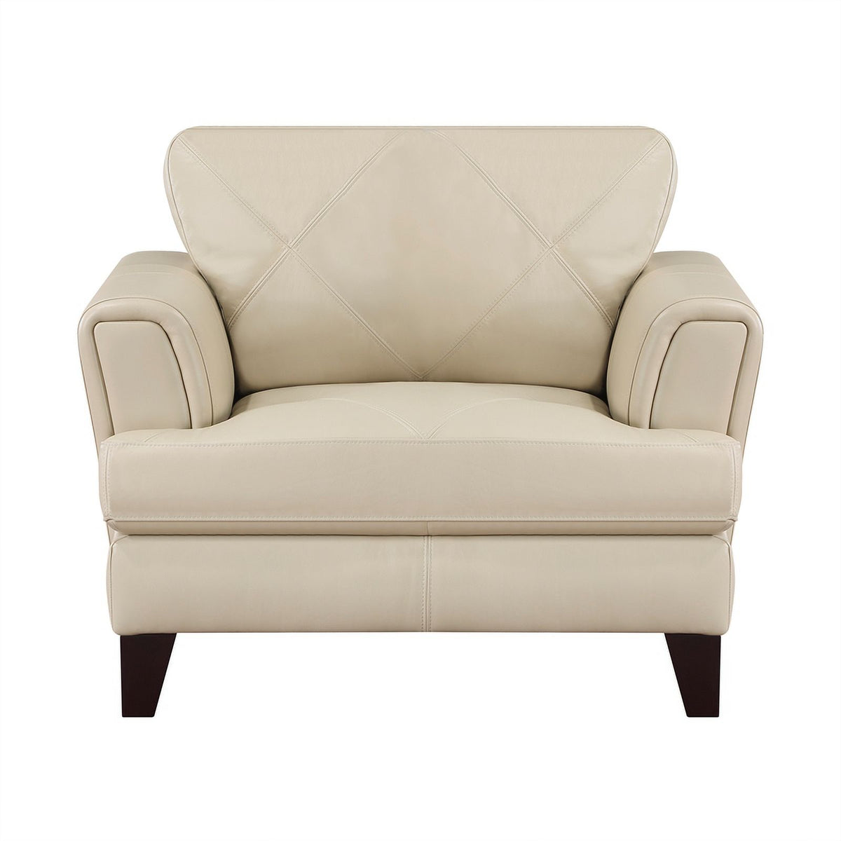 19" Plywood and Leather Chair in Cream N298136