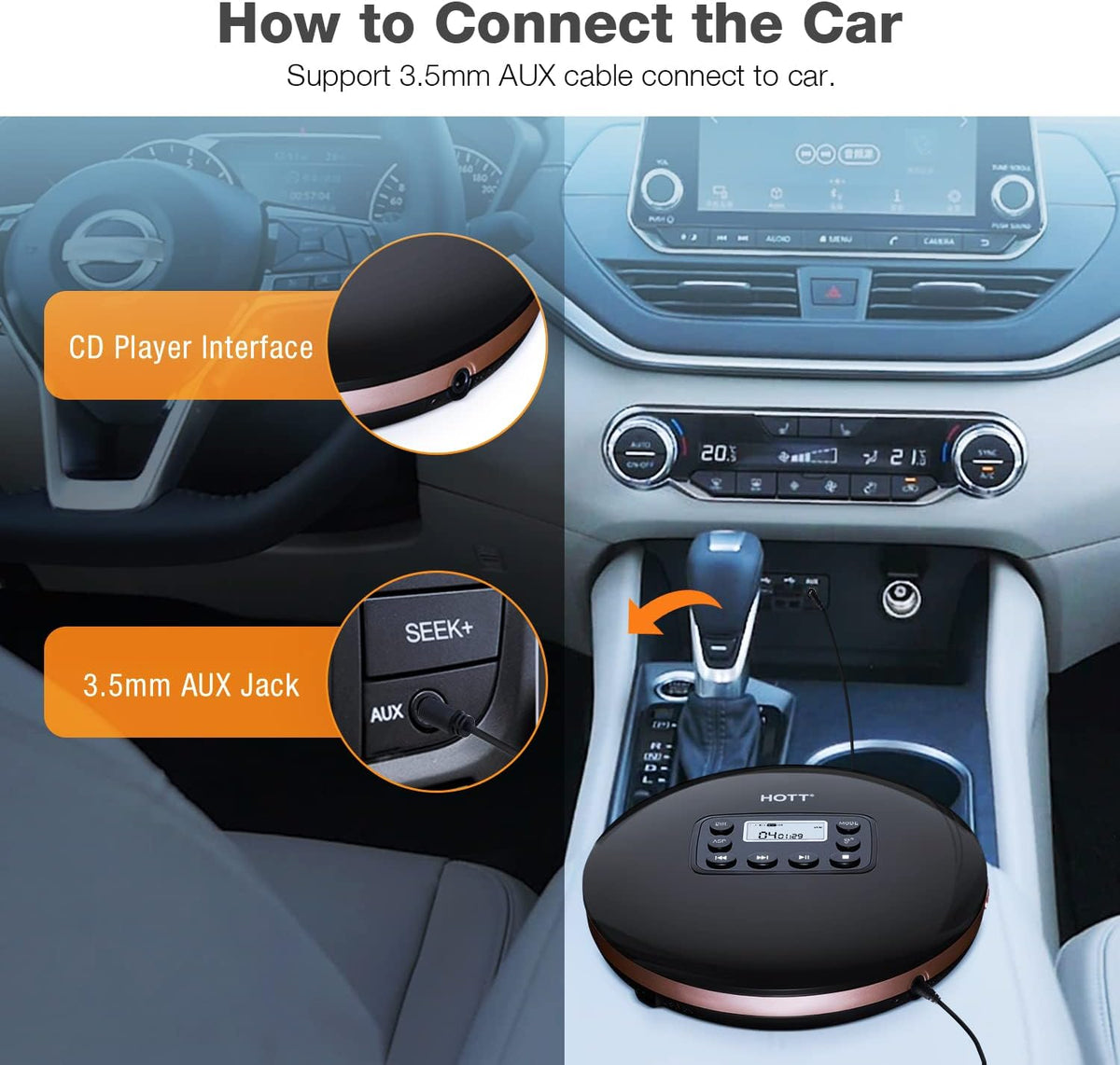 Portable CD Player with Headphones Y99995
