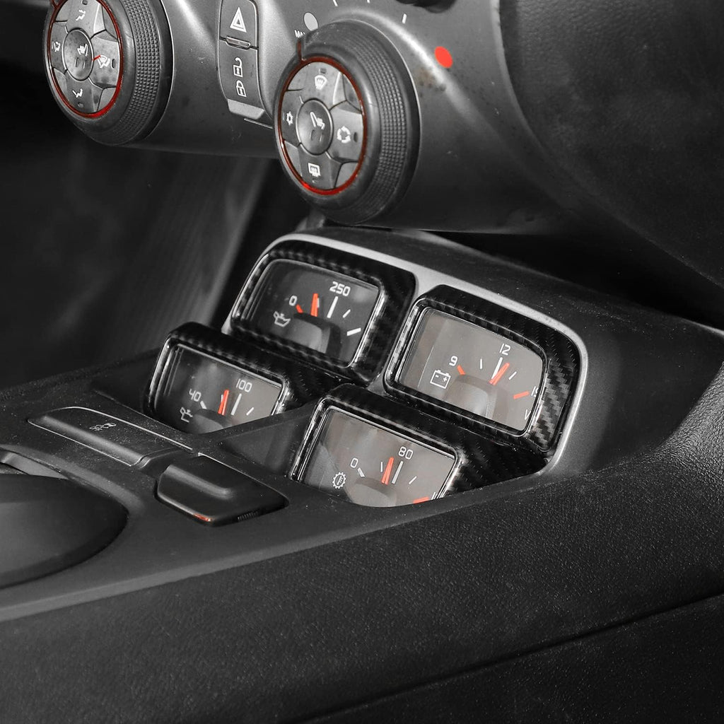 Center Console Dashboard Trim Cover for Chevrolet Camaro 2010-2015, 4PCS Carbon Fiber Grain Y91194