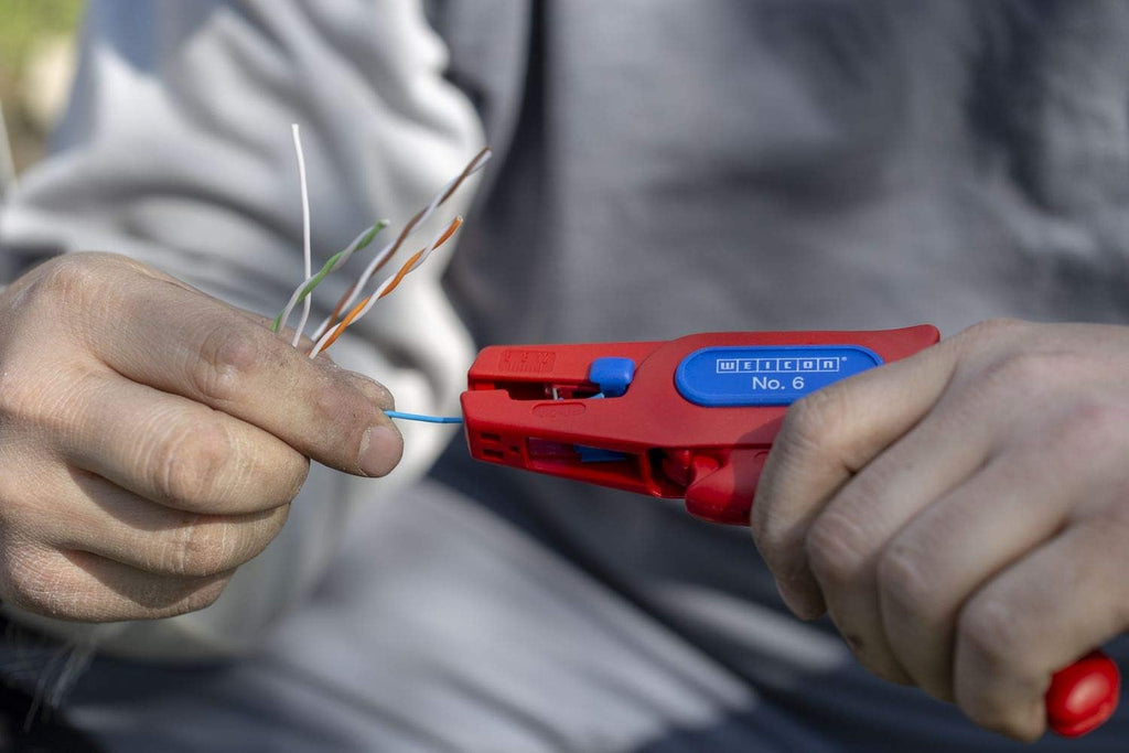Automatic Wire Stripper for round cables 24-10 AWG (0.2-6 mm²) red T7667