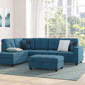 Left Facing Sectional with Ottoman V65223