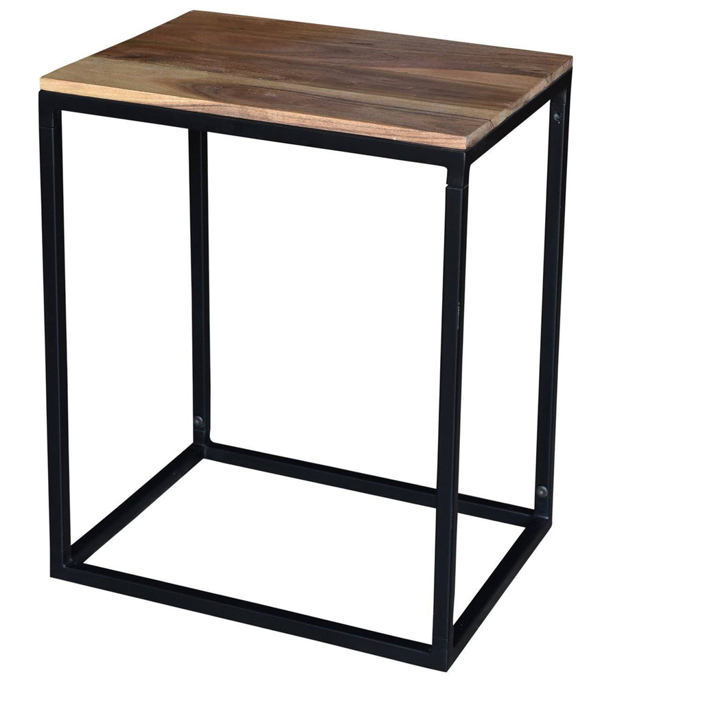 Wood/Iron End Table D8721