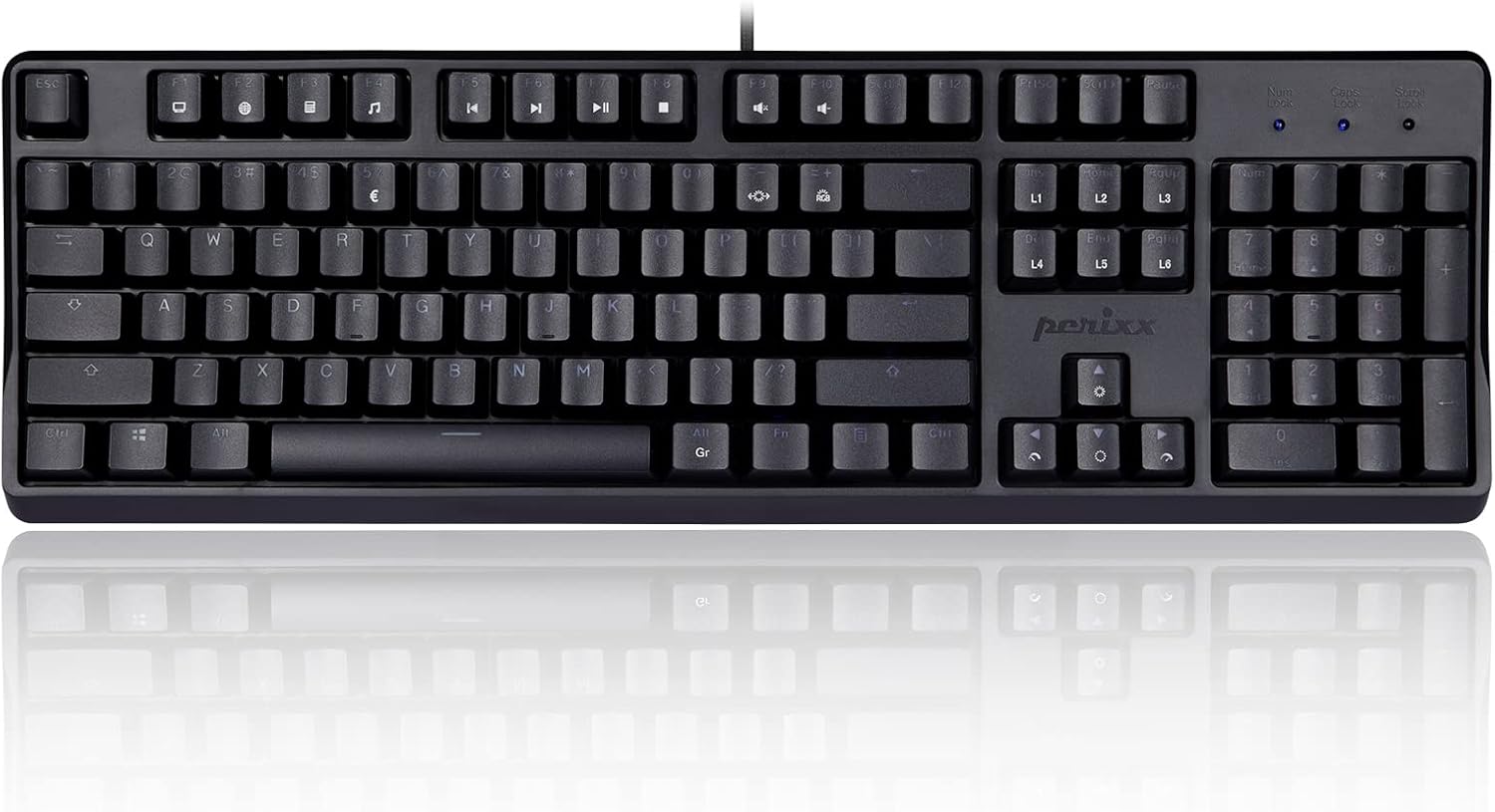 Mechanical Gaming Keyboard with RGB Backlighting and Gateron Blue Switches B8778